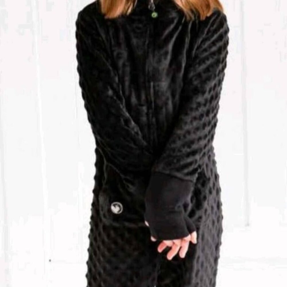 Girls 5/6 Limeapple Girl's 690-BK Minky BubbleGirls  Figure Skating Dance Onesie